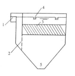 異向流斜板沉淀池示意圖